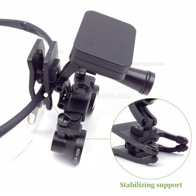 5W Dental lupenbrille licht kabellos mit 2 magnetischen batterien 60000lux